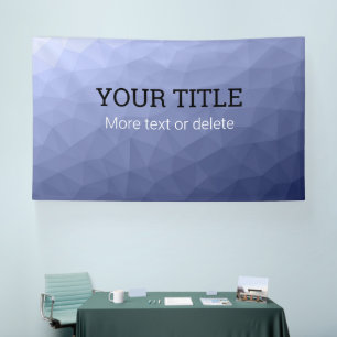 Gray blue geometric mesh Triangle custom text Banner