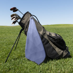 Gray Blue gradient geometric mesh pattern Golf Towel