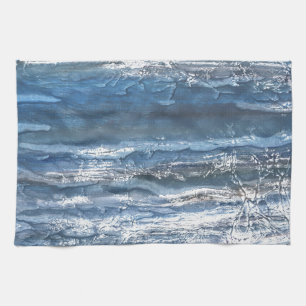 Gray-blue marble tea towel