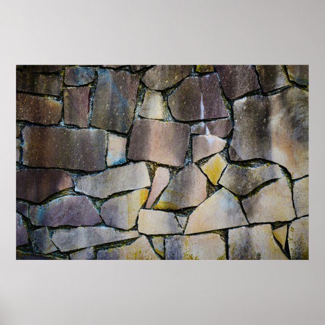 Gray brick wall poster (Front)