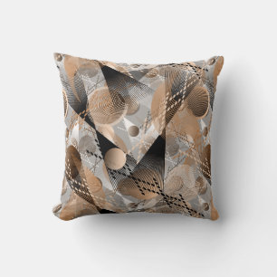 Gray, brown abstraction. cushion