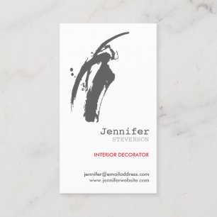 GRAY BRUSHSTROKE BUSINESS CARD