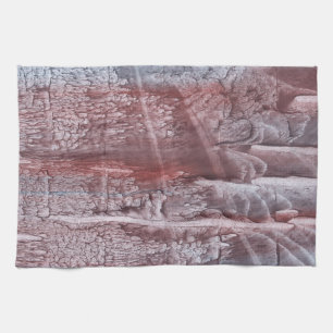 Gray burgundy watercolor tea towel