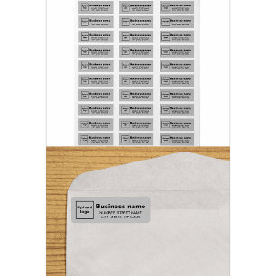 Gray Business Return Address Label