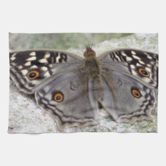 Gray Butterfly Image - Kitchen Tea Towel
