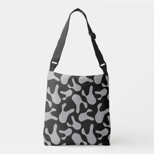 gray camouflage pattern crossbody bag (Front)