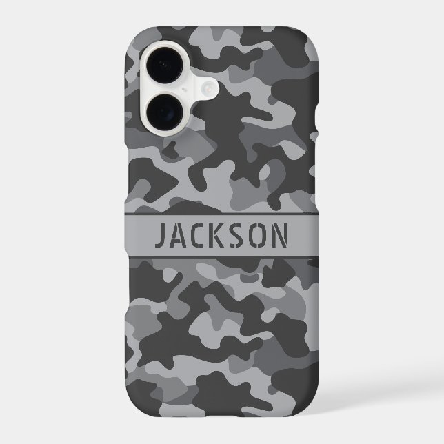 Gray Camouflage Personalized  (Back)