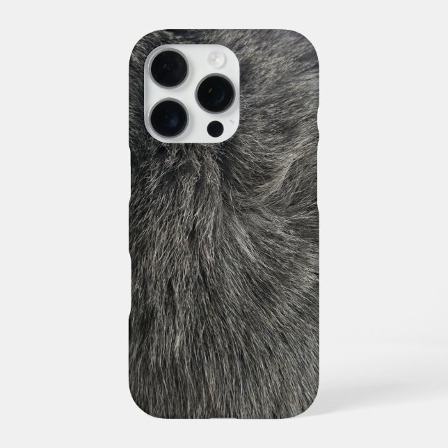 gray cat iPhone case (Back)