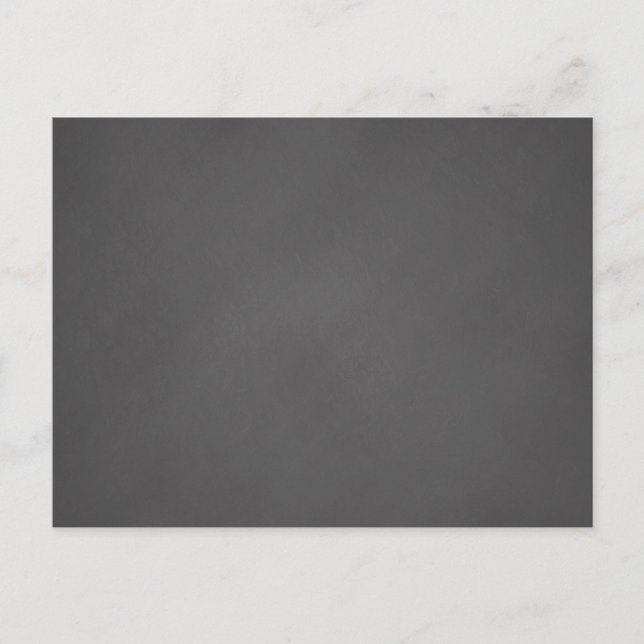 Gray Chalkboard Background Black Chalk Board Postcard (Front)