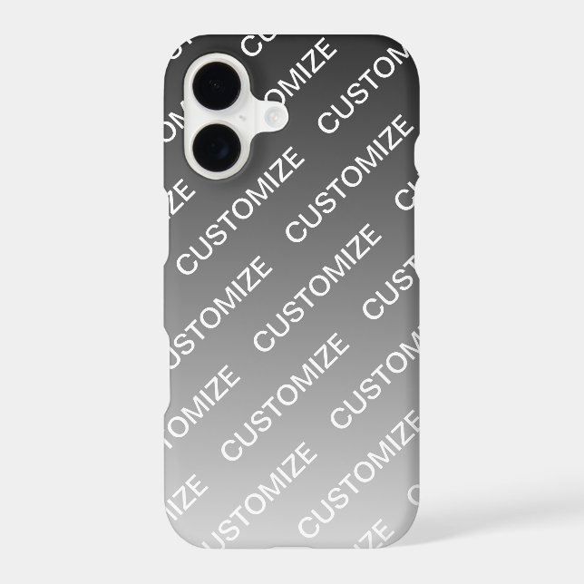 Gray (changeable color) Ombre & Text Pattern (Back)