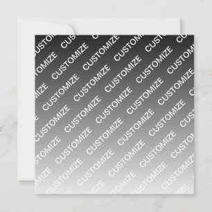 Gray (changeable color) Ombre & Text Pattern Card