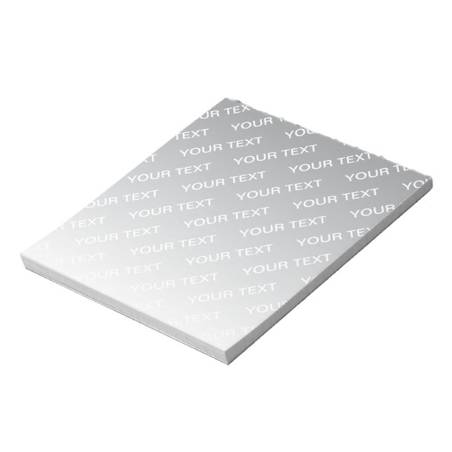 Gray (changeable color) Ombre & Text Pattern Notepad (Rotated)
