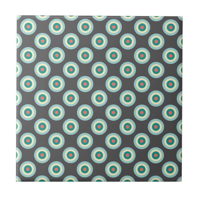 Gray Combination Circles by Shirley Taylor Tile (Front)