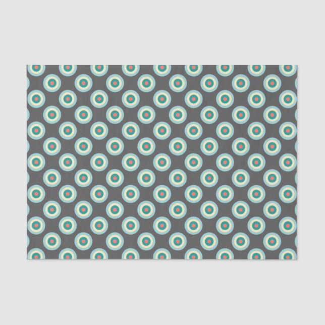 Gray Combination Circles by Shirley Taylor Tissue Paper (Front)