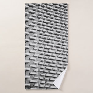 GRAY CONCRETE BUILDING BATH TOWEL
