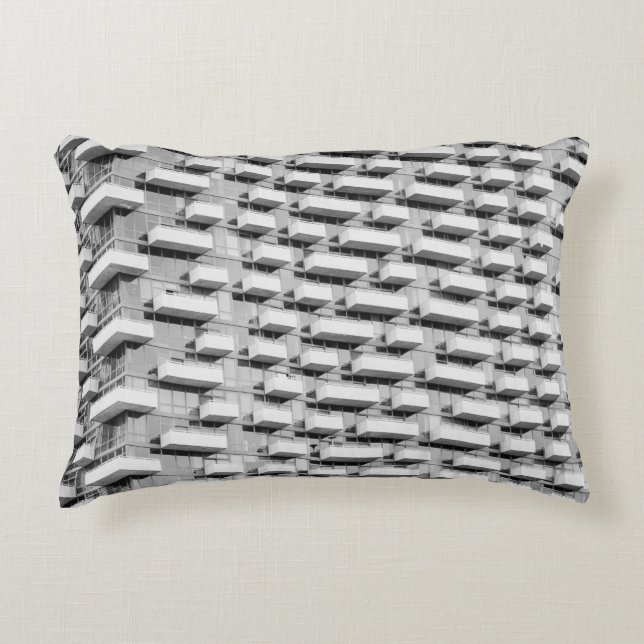 Gray concrete building decorative cushion (Front)