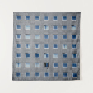 Gray concrete building photography tapestry