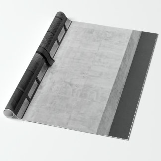 GRAY CONCRETE BUILDING WITH GLASS WINDOW WRAPPING PAPER