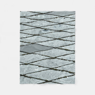 Gray concrete pavement fleece blanket