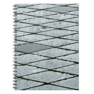 Gray concrete pavement notebook