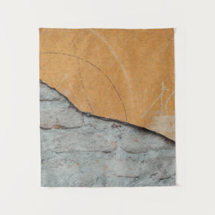 Gray concrete surface tapestry