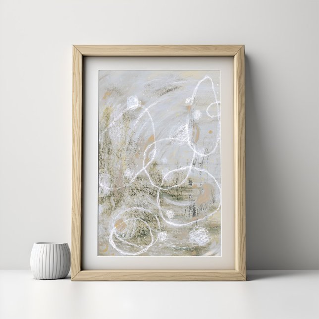 Gray Contemporary Elegant Abstract Art Poster (Creator Uploaded)