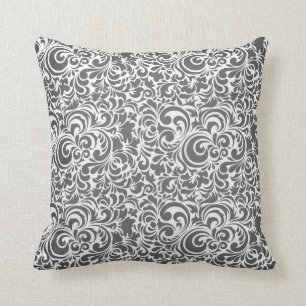 GRAY-CREAM-SWIRLS CUSHION