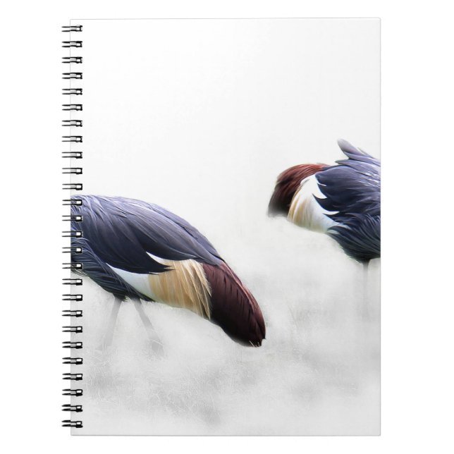 gray-crowned-crane spiral notebook (Front)