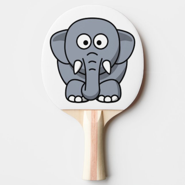 GRAY ELEPHANT PING PONG PADDLE (Front)