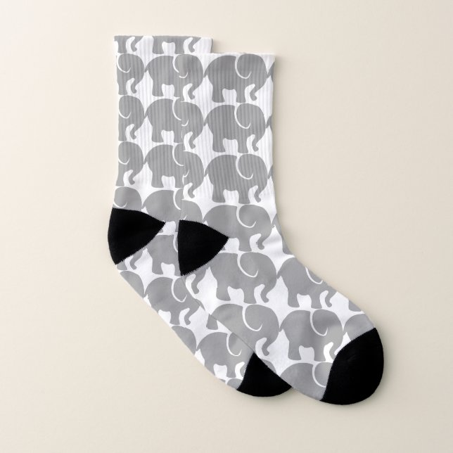Gray Elephant Socks (Pair)