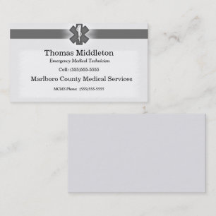 Gray EMS / EMT Contact Card