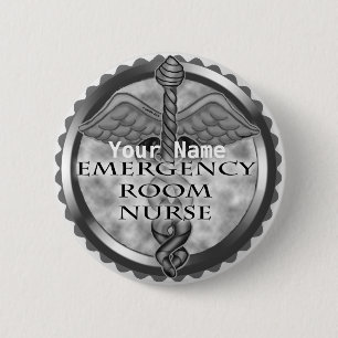 Gray ER Nurse 6 Cm Round Badge