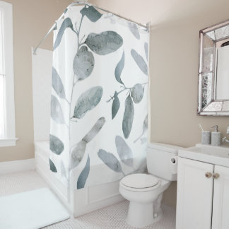 Gray Eucalyptus Shower Curtain
