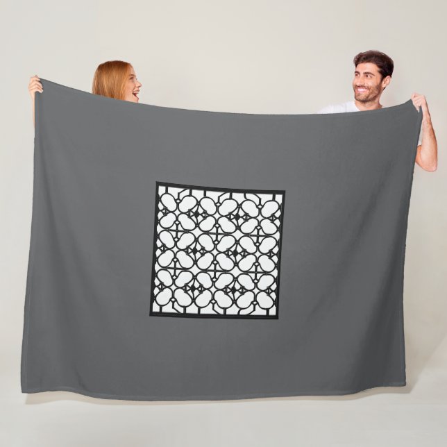 Gray Fashion Large Fleece Blanket (In Situ)