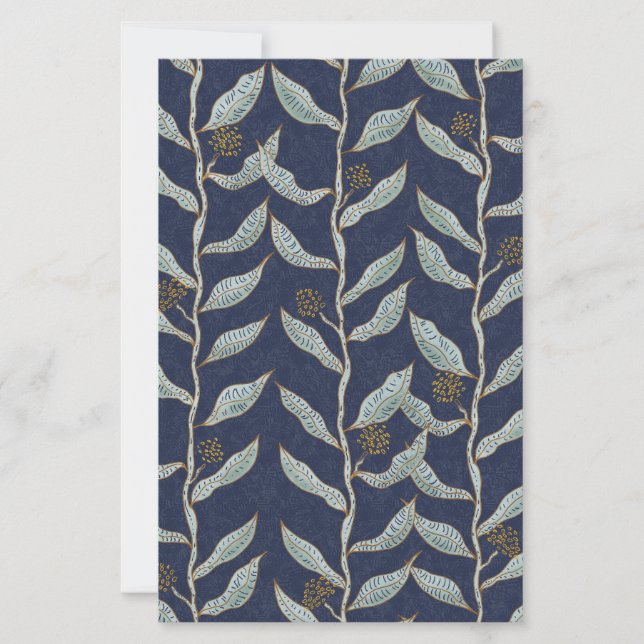 Gray floral vines  (Front)