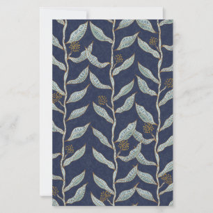 Gray floral vines