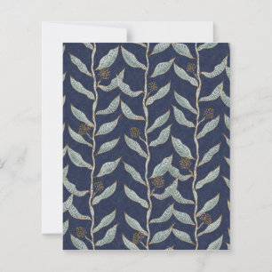Gray floral vines