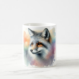 Gray Fox in a Serene Landscape 270924AREF126 - Wat Coffee Mug