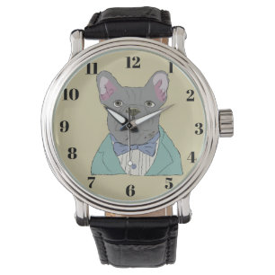 Gray French Bulldog Watch