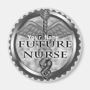 Gray Future Nurse Magnet