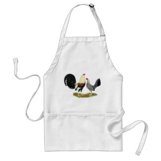 Gray Game Fowl Pair Standard Apron
