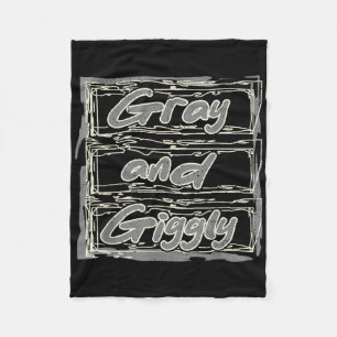 Gray Giggly Funny Retirement Grandparents Day Reti Fleece Blanket
