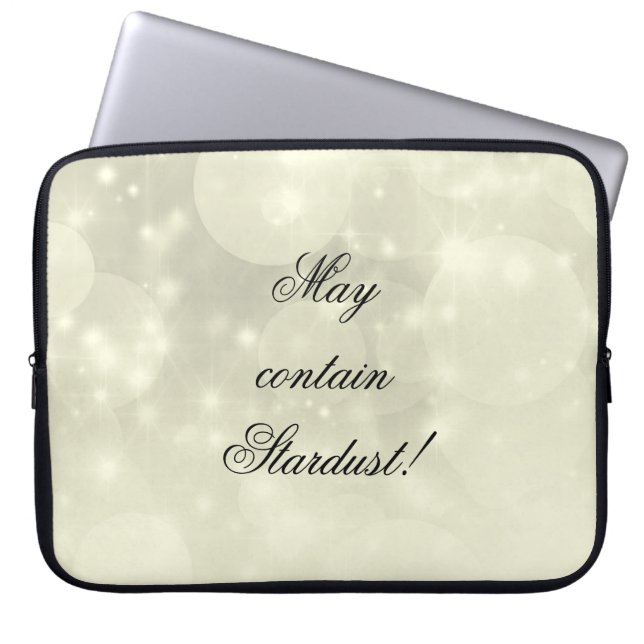 Gray / Grey Silver Sparkle laptop case. Sleeve (Front)