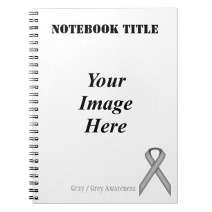 Gray / Grey Standard Ribbon by Kenneth Yoncich Notebook