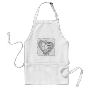 Gray Heart RN Registered Nurse Standard Apron