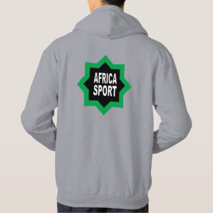 Gray Hooded Sweat Back AFRICA SPORT Hoodie