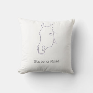 Gray horse says No funny and sweet horses Cushion