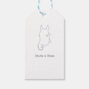 Gray horse says No funny and sweet horses Gift Tags
