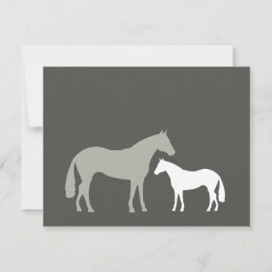 GRAY HORSES Personal Stationery/Notecard Card