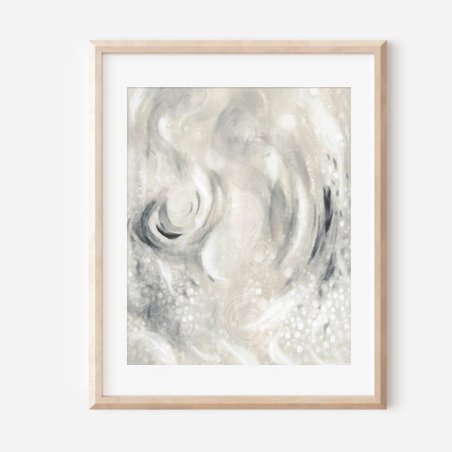 Gray Ivory Contemporary Abstract Art Poster (Creator Uploaded)